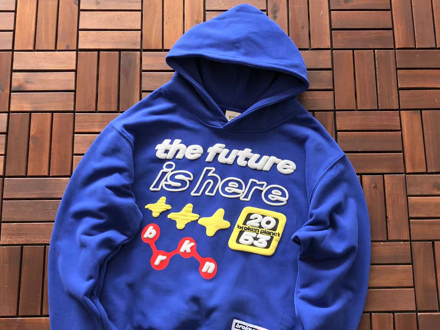 Broken Planet Hoodie Azul